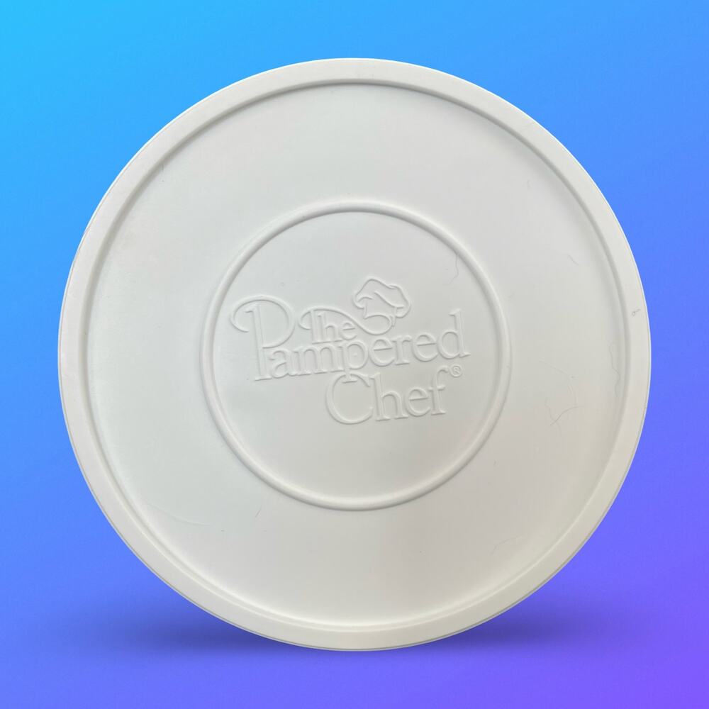 Pampered Chef Replacement Lids 5.5" White Prep Bowl Seals Covers 1743 Set of 2